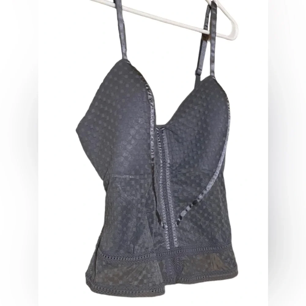 Cacique Intimates Lingerie Gray Corset Top Women’s Plus Size 26/28